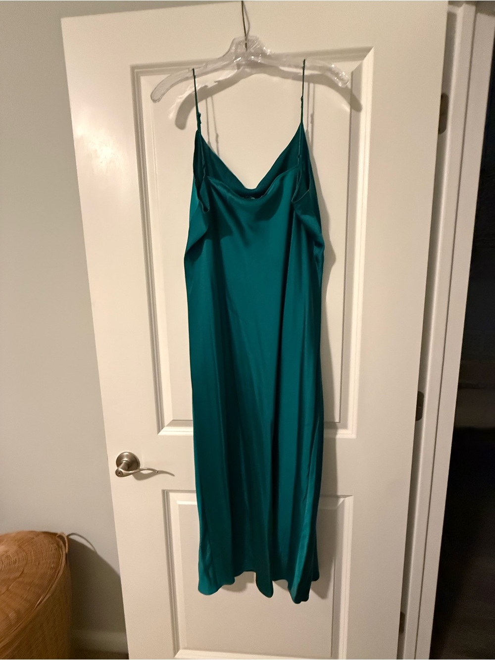 J. Crew Teal Slip Midi Dress - Picture 7 of 7